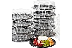 Premium Heavy Duty Serving Tray Set with Lids