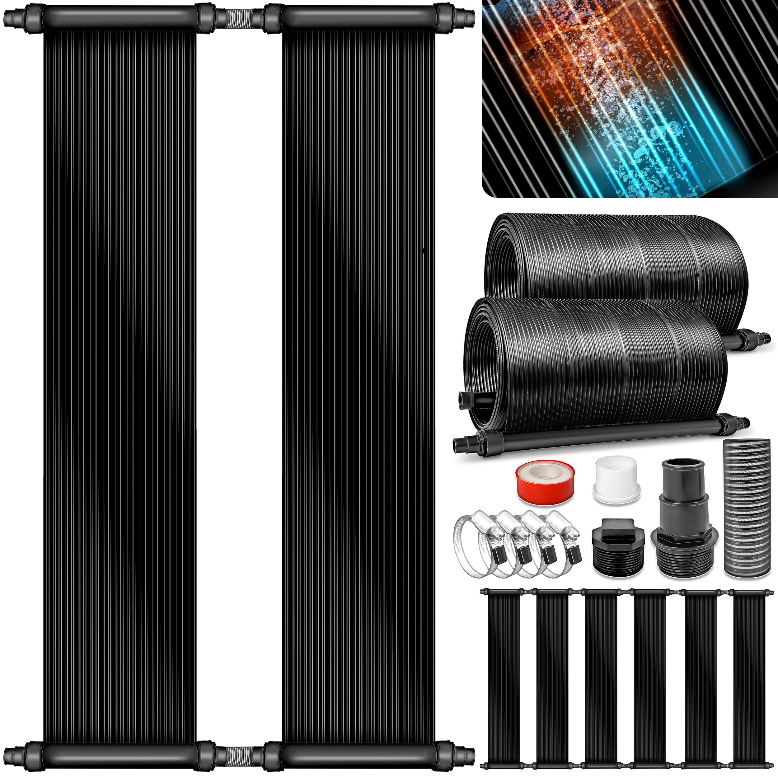 Tillvex Pool Solarkollektor Set 120 x 300 cm Solarheizung Poolheizung Komplettset Solarmatte
