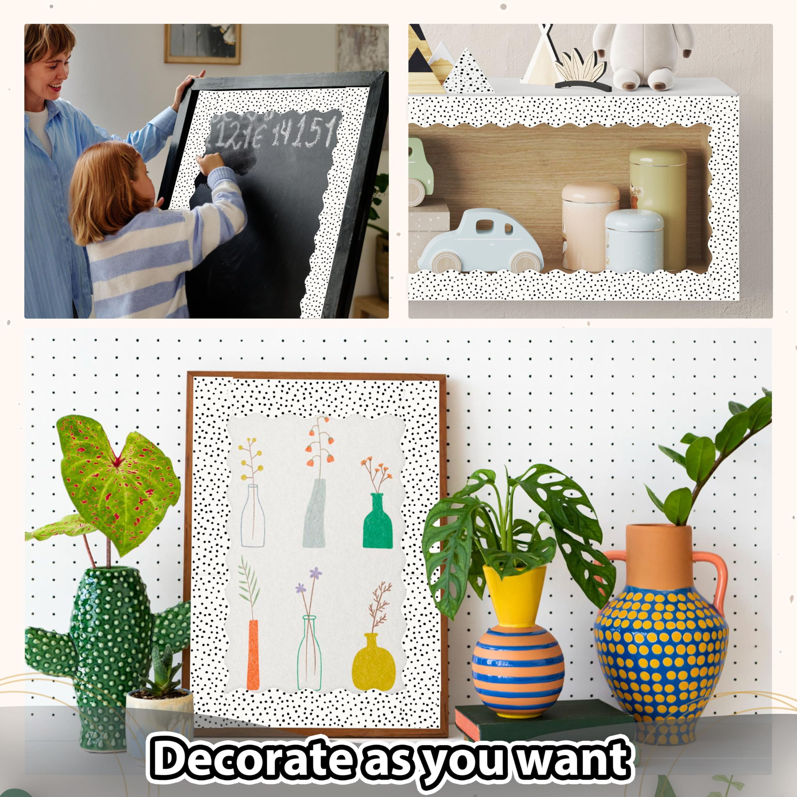 Black & White Bulletin Board Borders - 50 Feet -5 Black & White Bulletin Board Borders - 50 Feet -5