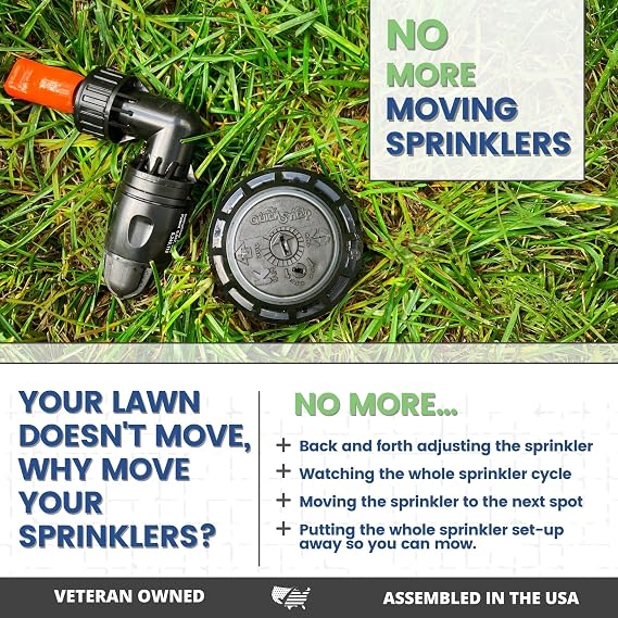 In-Ground 5-Inch Pop-Up Adjustable Sprinkler 2-Pack With Quick Hose Connectors And Splitter, QSK-742
