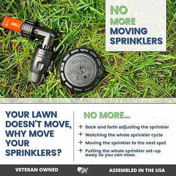 In-Ground 5-Inch Pop-Up Adjustable Sprinkler 2-Pack With Quick Hose Connectors And Splitter, QSK-742