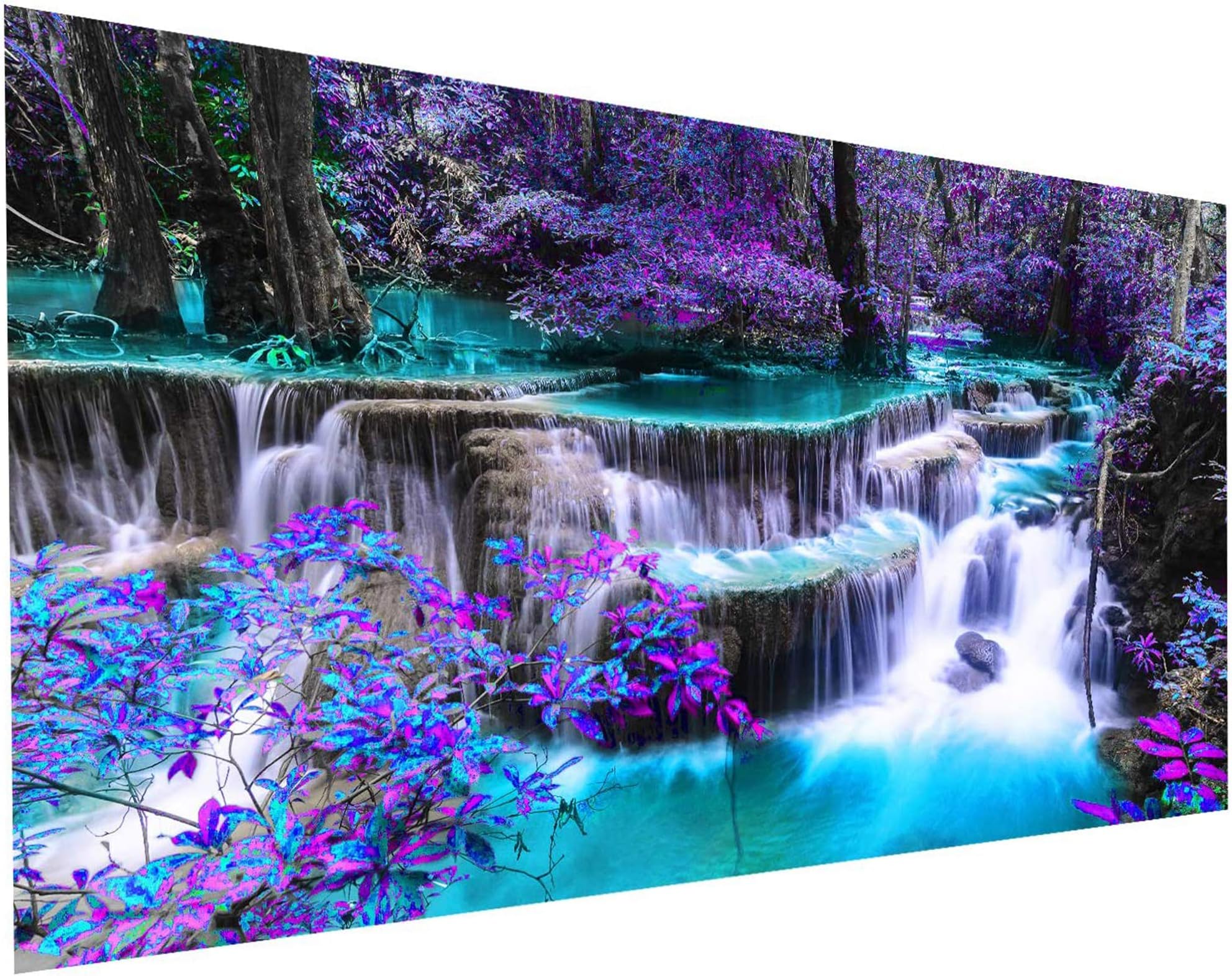 YALKIN Large Diamond Art for Adults, 5D DIY Landscape Diamond Painting Kits Art 35.4x15.6inch Full Round Drill Paint by Number Kit Perfect for Adults Beginner Relax Home Wall Decor Chrtistmas