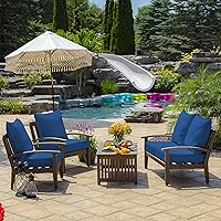 Vista 7 de Arden Selections Juego de cojines profundos para exteriores, 24 x 24 pulgadas, resistente al clima, a la lluvia y a la decoloración, cojín