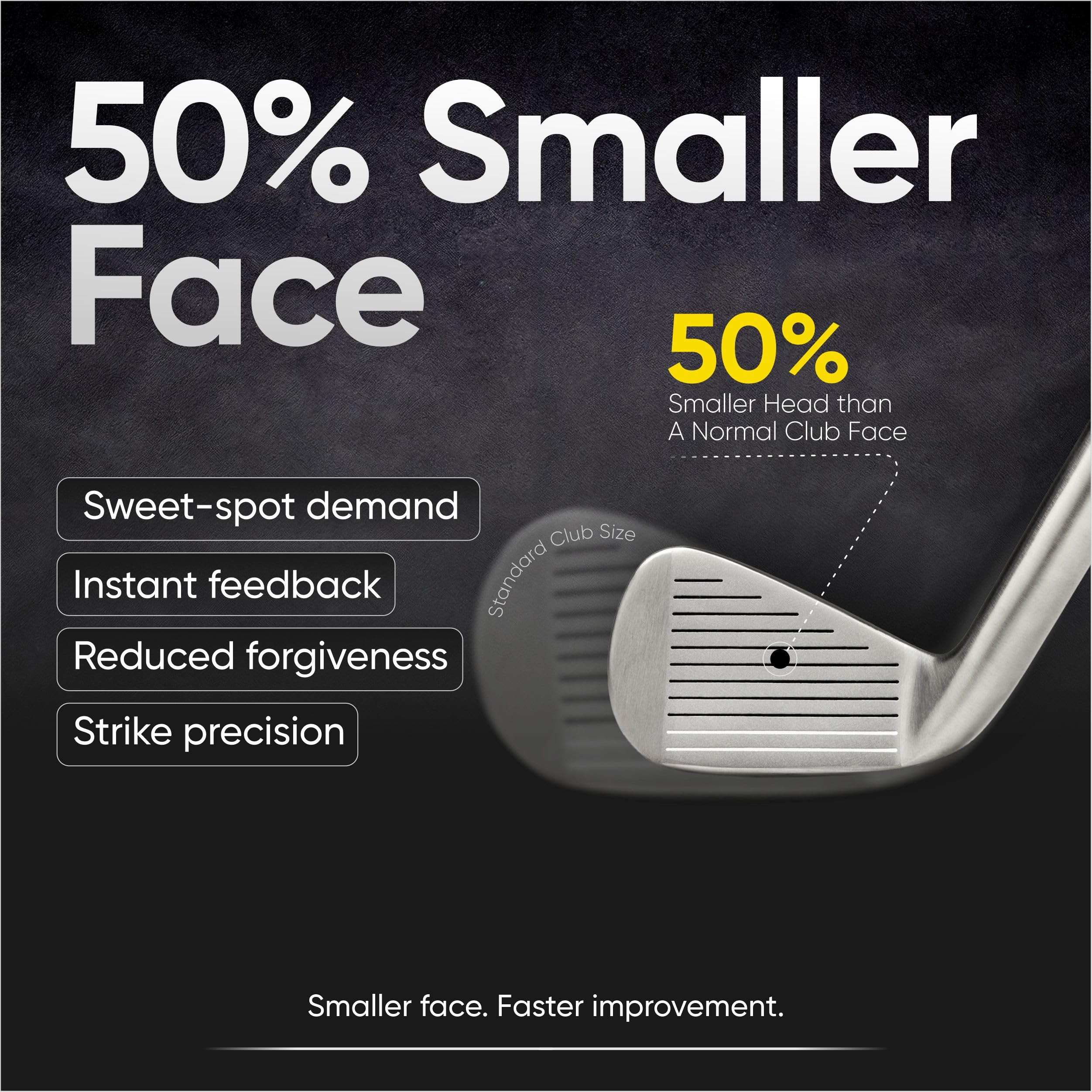 Golf Swing Training Aid Club – Club più piccolo per un migliore colpo di palla e feedback istantaneo | Swing Trainer per migliorare precisione e coerenza | True Temper Shaft & ICON Grip