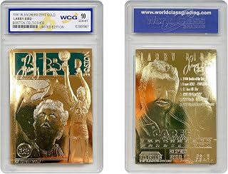 Generic 1997 Gold Card - Larry Bird, Boston Celtics #33, GEM Mint 10, 1 piece, 2.5 x 3.5 inches