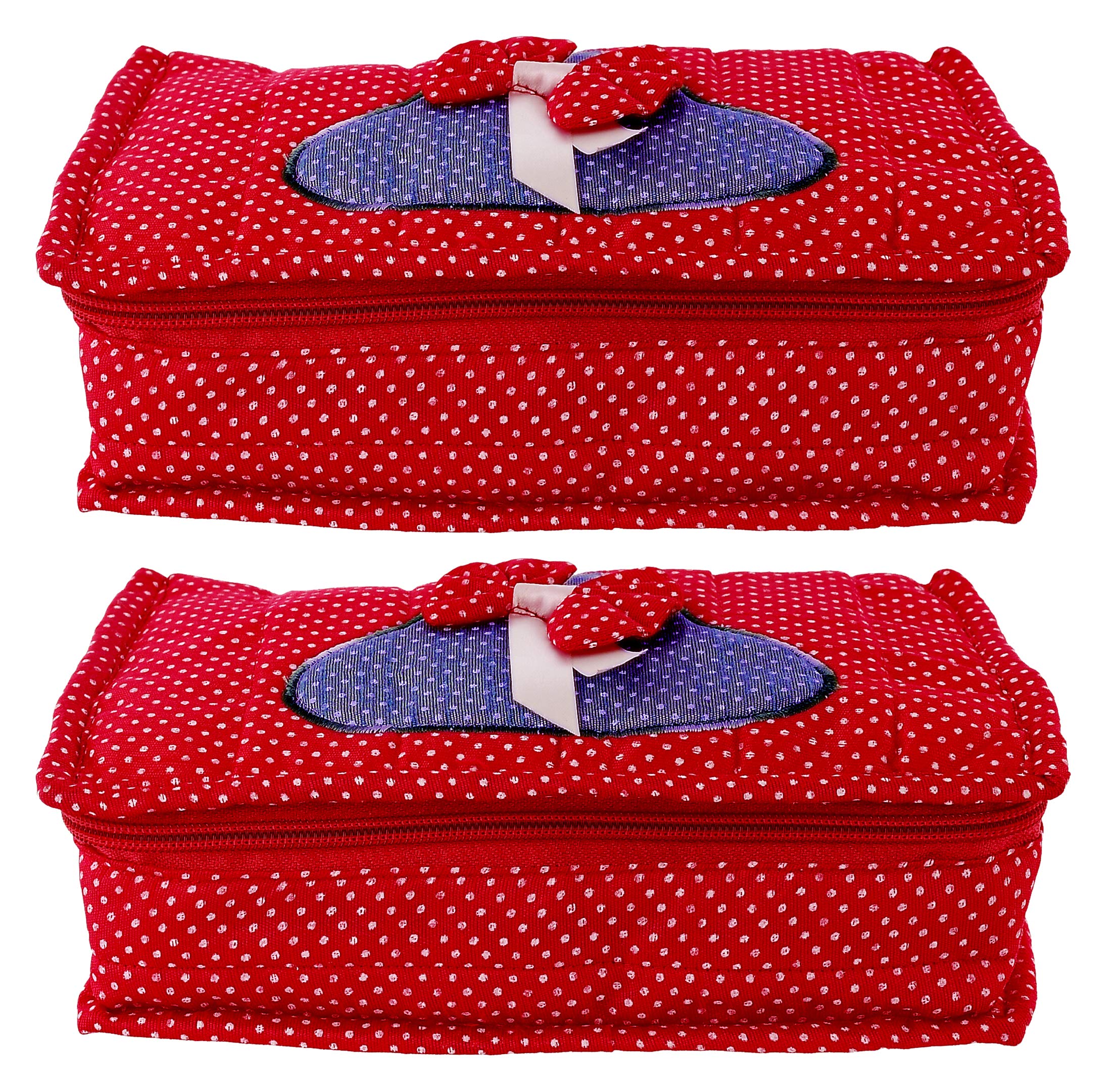 Sac de rangement multifonction en coton suspendu 7 poches rouge KUBMART15437