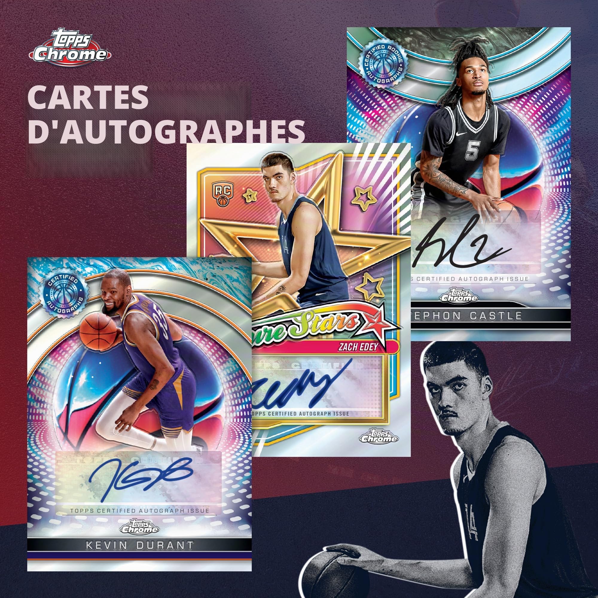 Ballon de Basket chromé Topps 2024-25 - Scellé en Usine - Boîte économique