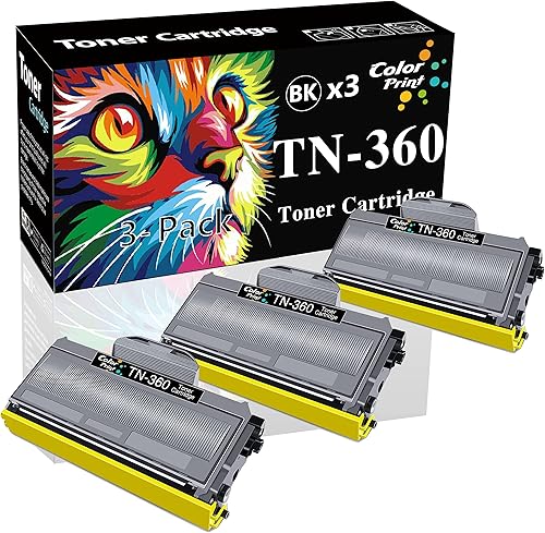 Paquete de 3 cartuchos de tóner ColorPrint compatibles con TN360 TN360 TN330 TN-330, funciona con impresora HL-2140 HL-2170W MFC-7340 MFC-7440N
