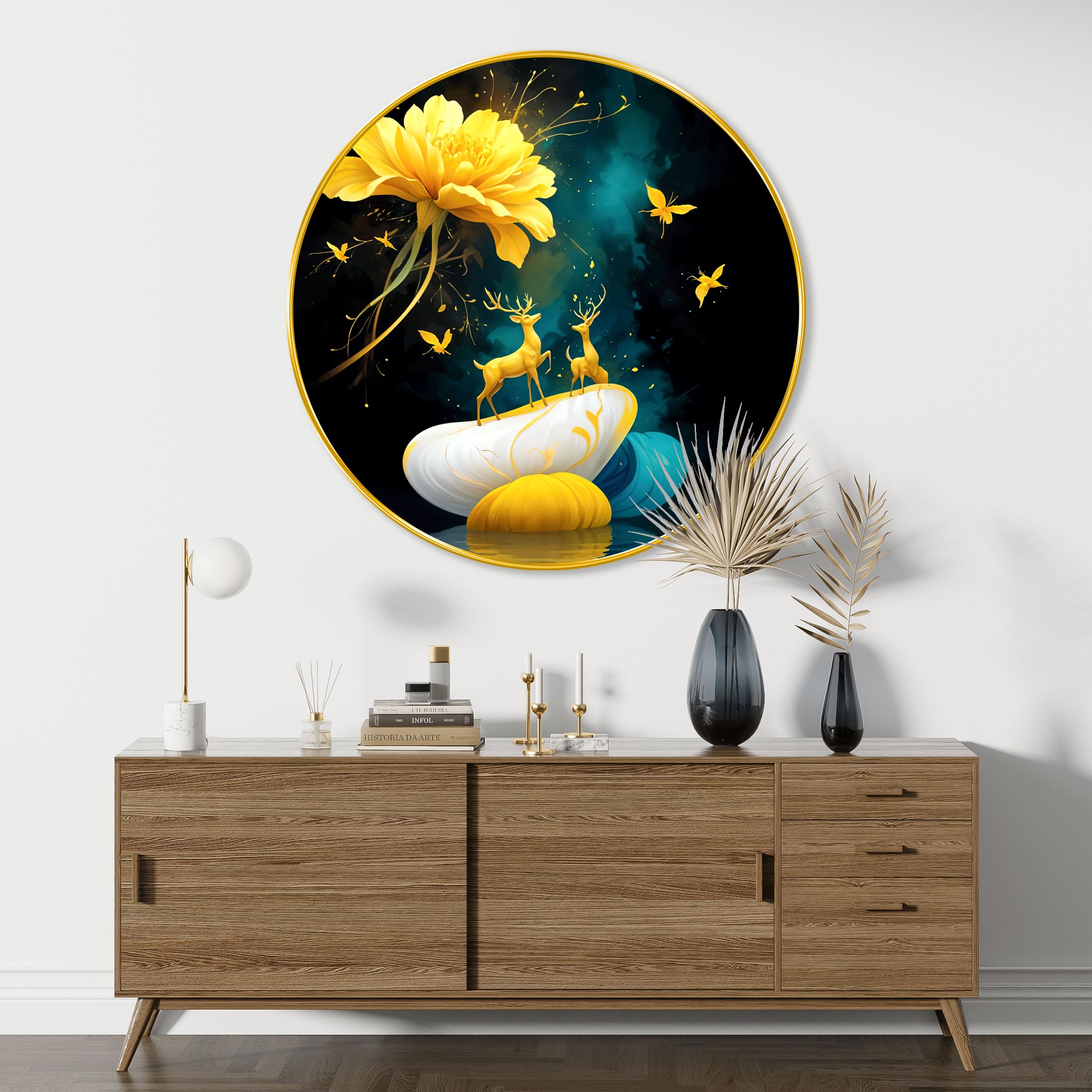 Livin'luxe Beautiful Deer Painting - Modern Art -3