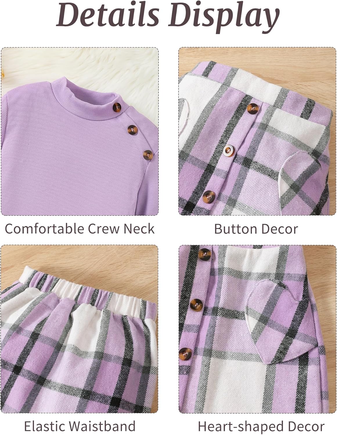 Cute Clothes for Girls Fall Winter Kids 2 Piece Outfits Sweater Plaid Skirt Tween Girls Clothing Dresses Set 8-12 - Image 5