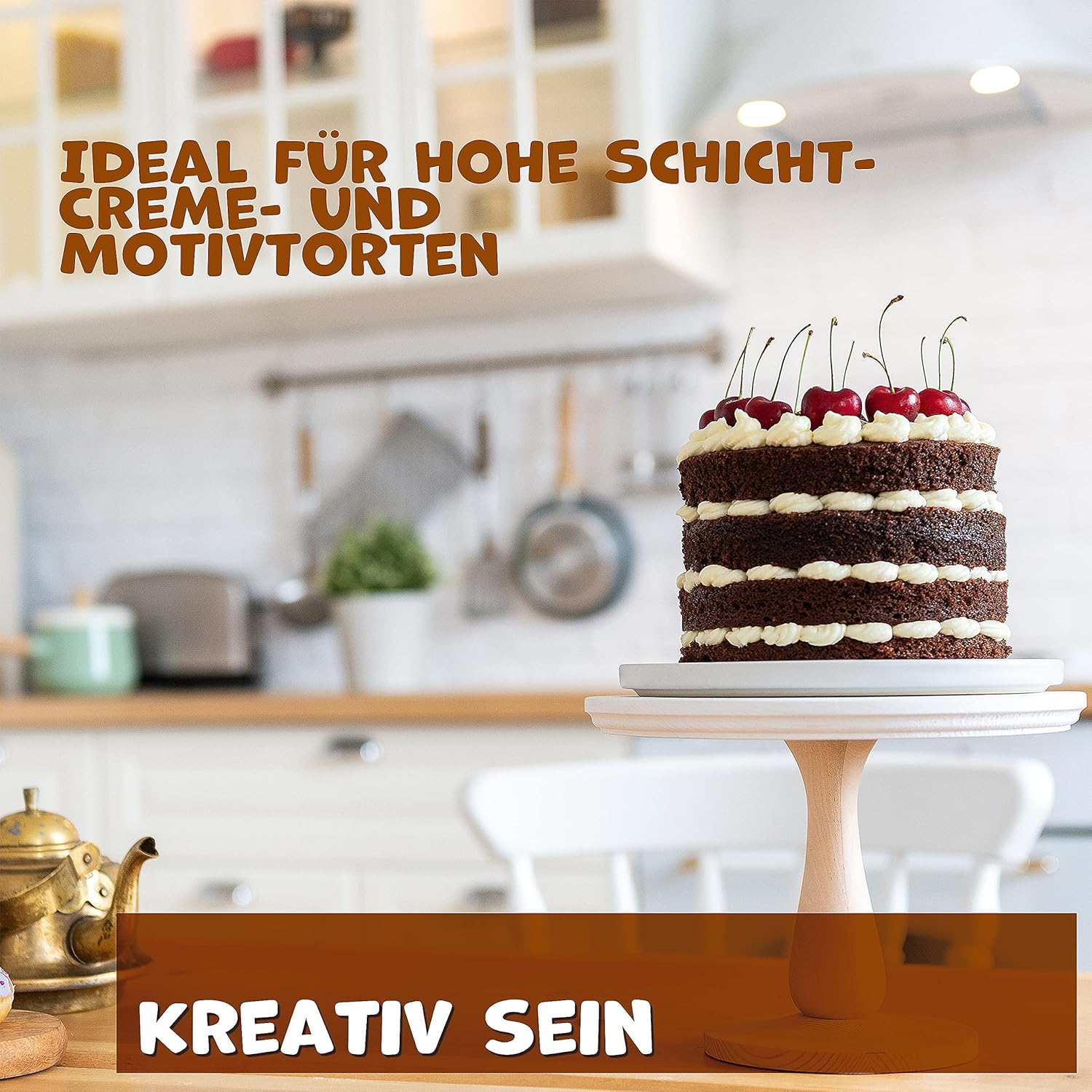 Menz Cake Ring Adjustable High 15 cm - Made in Germany Adjustable Stainless Steel Baking Ring - Dimensionally Stable Baking Mould High for Cake Preparation