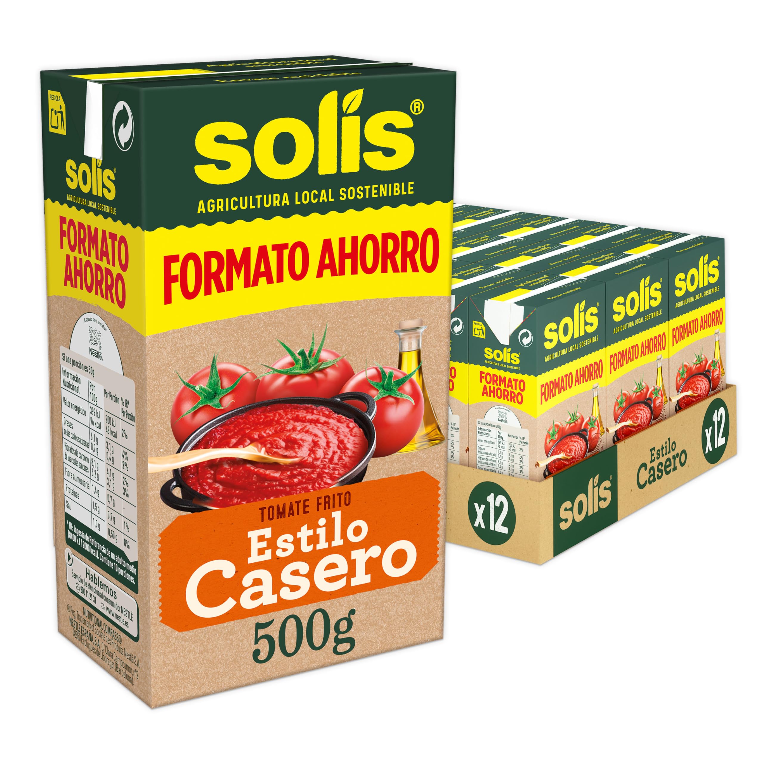 Solis Salsa de tomate COMBI CASERO 12 x 500 g