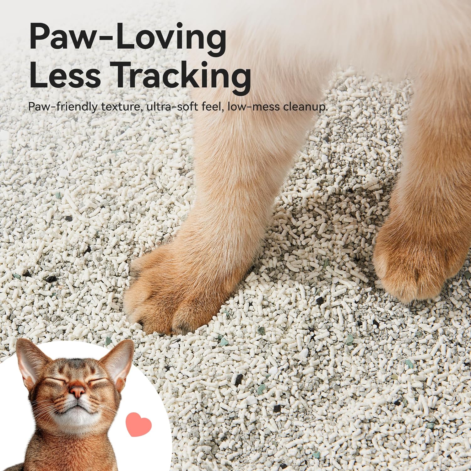 CATLINK Cassava Mixed Cat Litter, 2-Fold Absorbent, Fast Clumping, Unscented Natural Ingredients Plant Litter, Ultra Odor Control, Dust Free Low Tracking Cat Litter, Easy Scooping (7.7lb × 4 Bags)