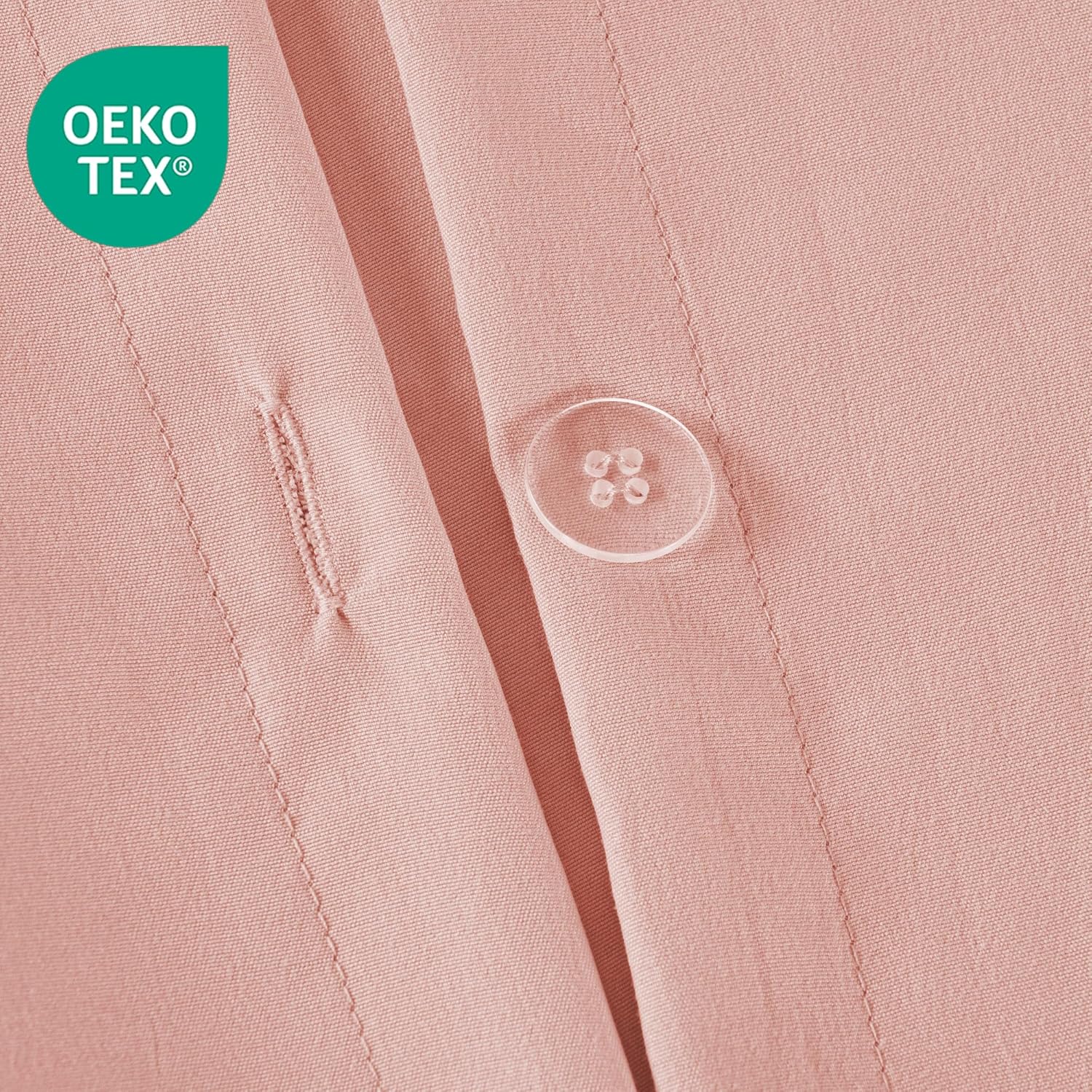 Pink Super Soft Duvet Cover Queen Size, 3 Pcs Prewashed Cotton-Like Microfiber Bedding Set Comforter Covers with Button Closure, Includes 1 Breathable Duvet cover 90x90" & 2 Pillowcases, No Comforter - Image 7