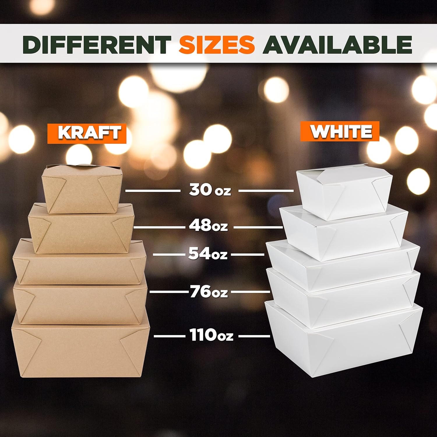 Buy 1 get 1 🔥 [40 Pack] 48 oz Paper Take Out Containers 6.8 x 5.5 x 2.5 - Kraft Lunch Meal Food Boxes, Disposable Storage to Go Packaging, Microwave Safe, Leak Grease Resistant for Restaurant and Catering