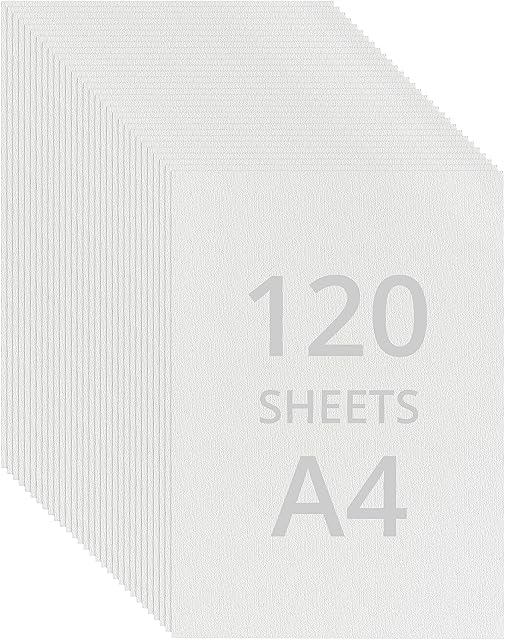 Belle Vous White A4 Watercolour Paper (120 Sheets) 200 GSM Cold Press Water Colour Painting Sheets - Suitable for Beginners to Expert Painters
