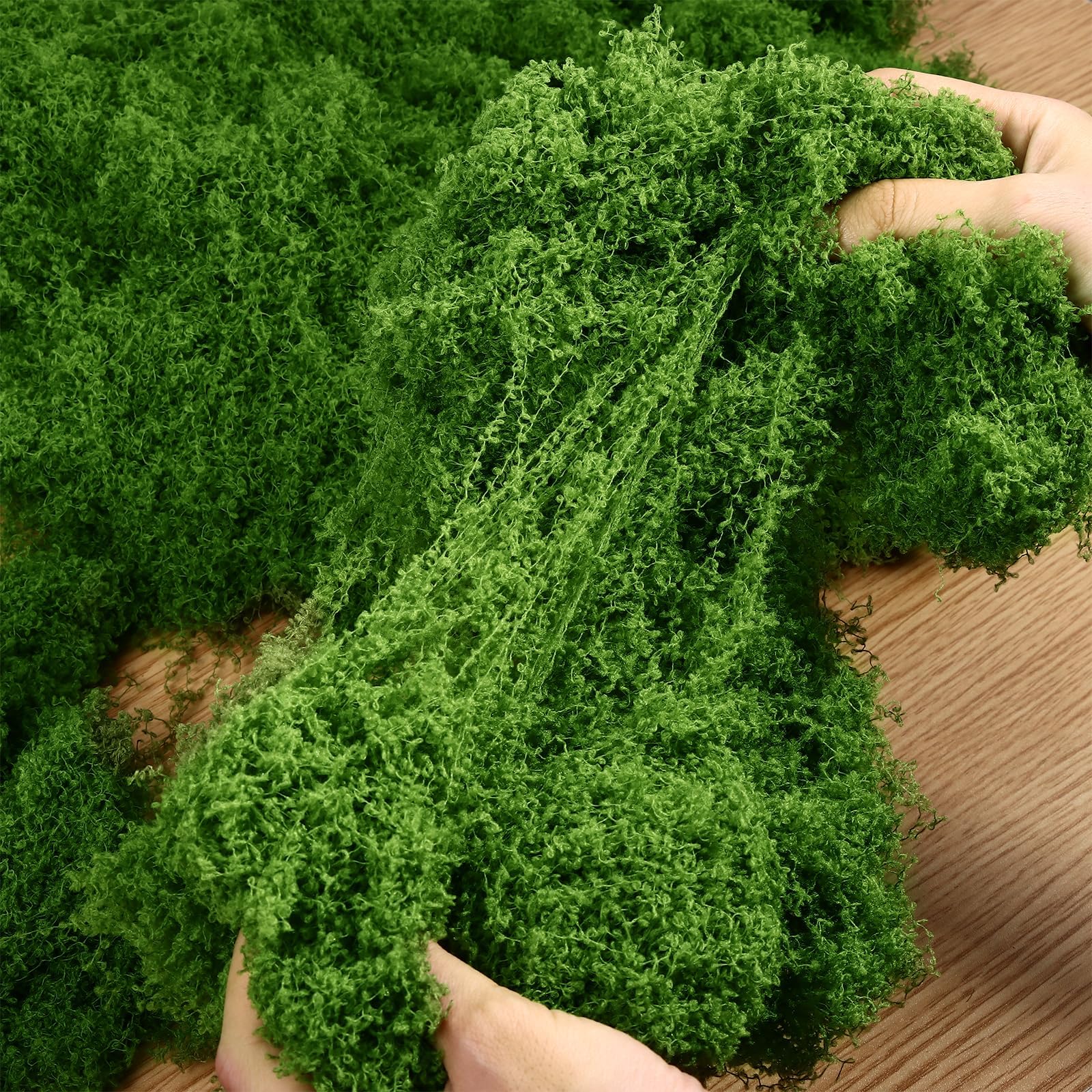 Fonyiunce - Mousse Végétale Artificielle Douce 100g - Décoration Florale DIY - Vert Clair - 60x60cm