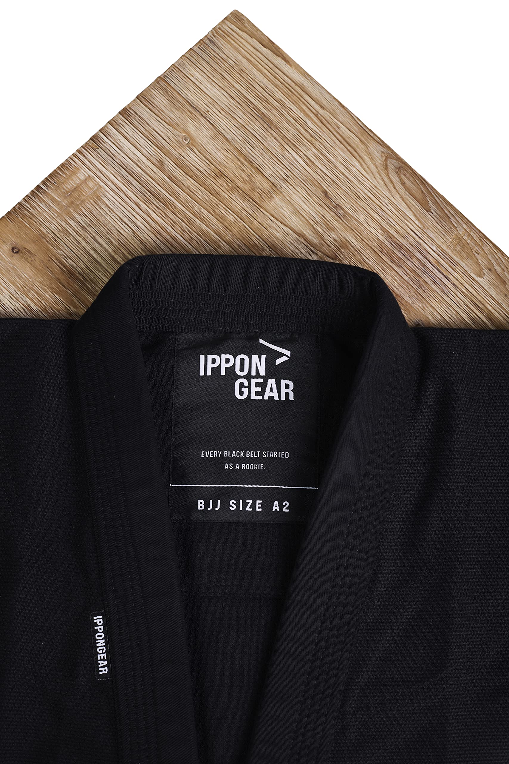 IPPONGEAR Unisex Kinder Rookie Brazilian Jiu Jitsu Anzug, Schwarz, 6 Jahre EU