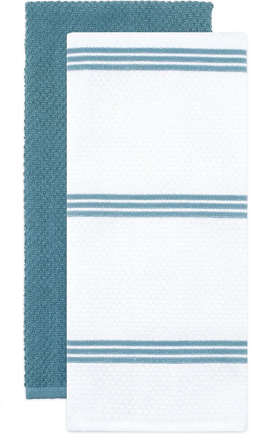 Sticky Toffee 9-Piece Kitchen Set – Blue 100% Cotton Terry Dish Towels, Dishcloths, Oven Mitts, and Pot Holders with Non-Slip Silicone, Oeko-Tex Certified - Image 5