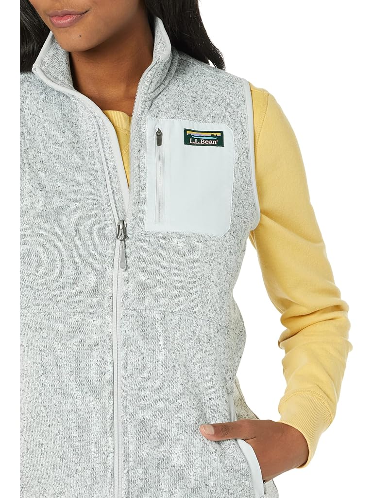 Pewter L.L.Bean Bean's Sweater Fleece Long Vest