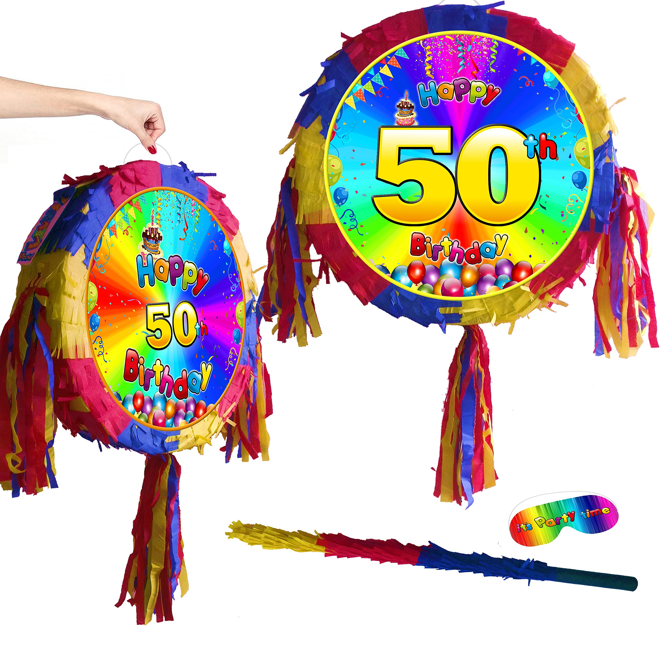 50th Birthday Piñata and stick