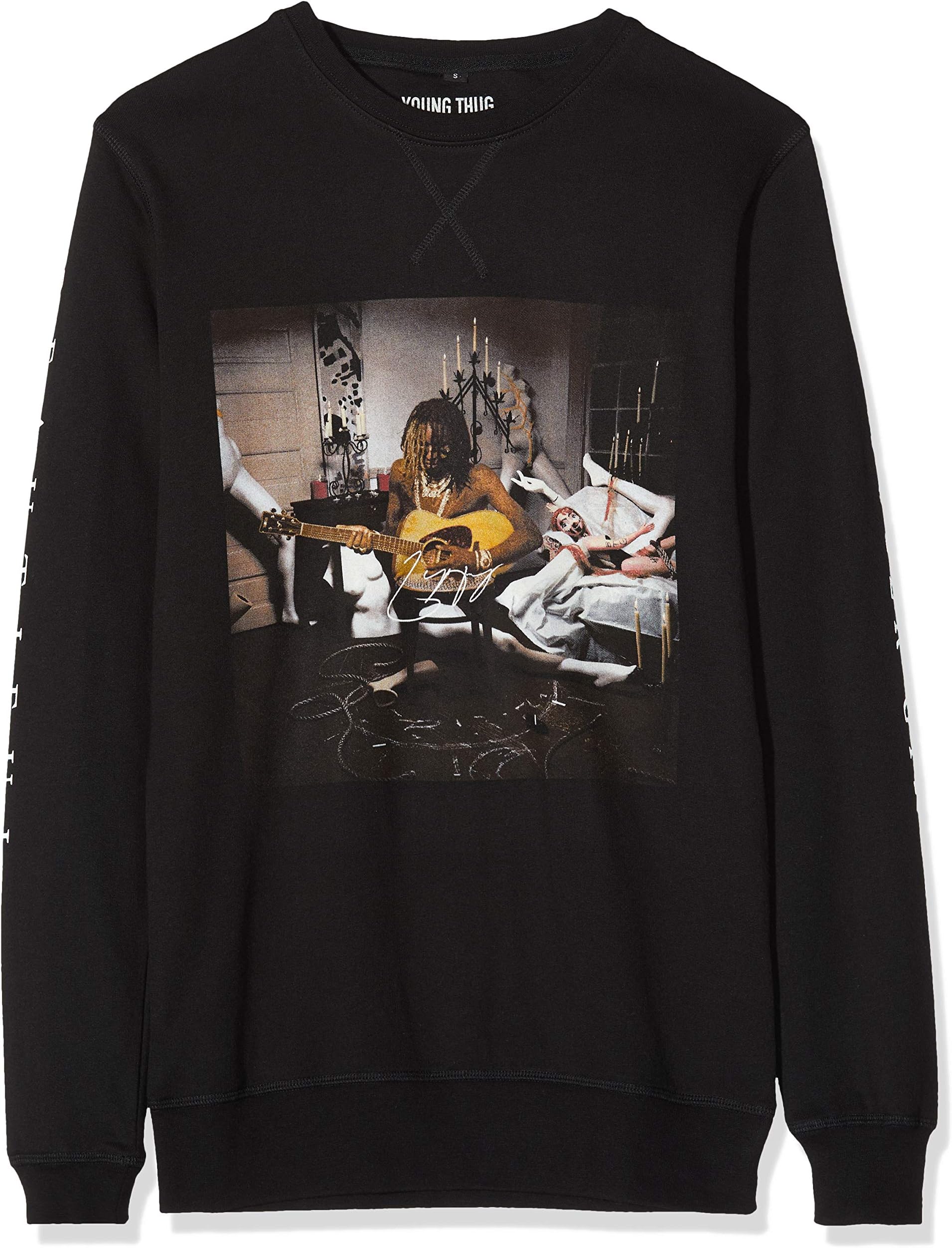 Men's Young Thug Album Cover Crewneck black S Merchandise Streetwear, S