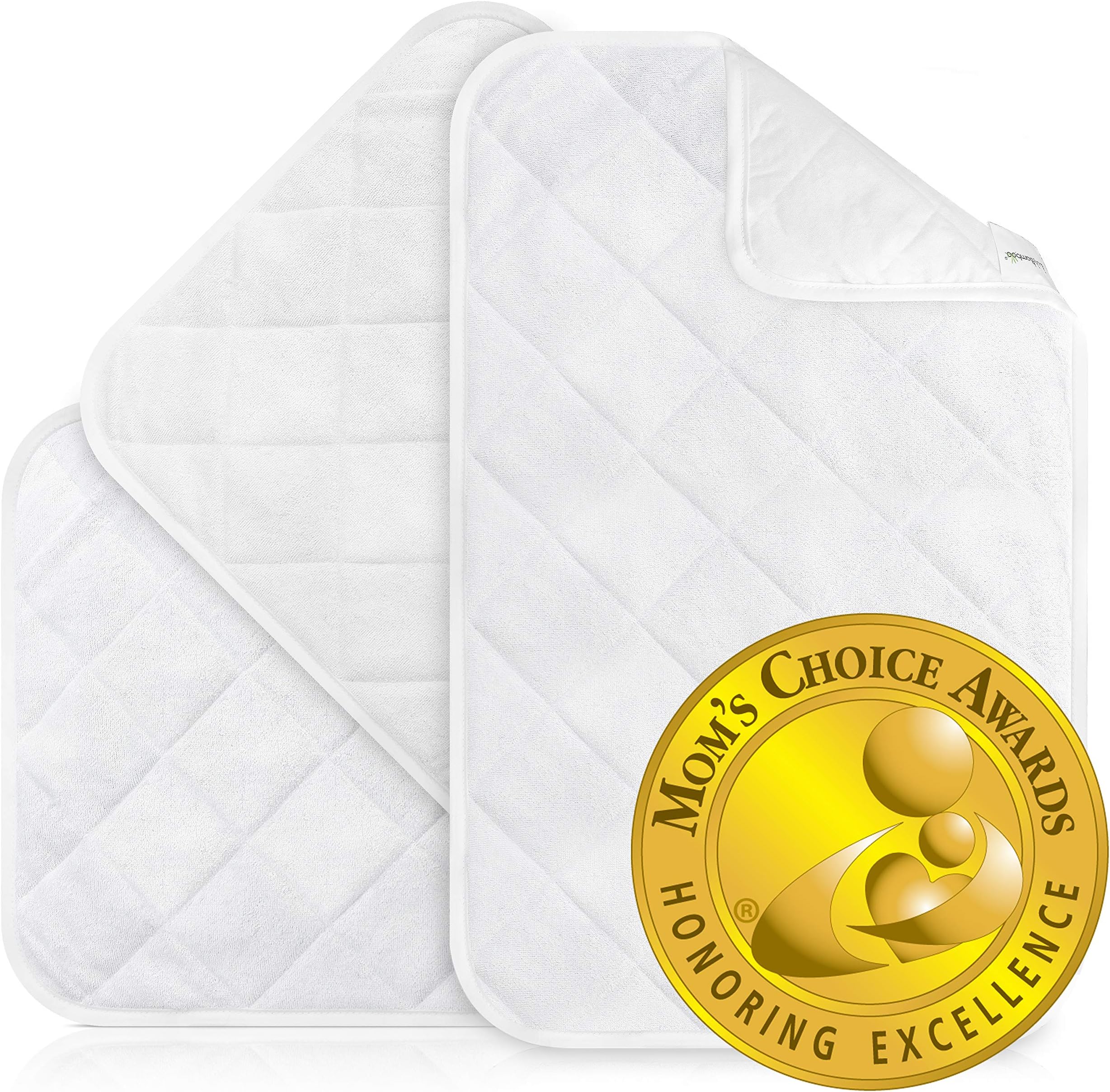 iLuvBamboo Waterproof Changing Pad Liners , Longer & Wider Changing Table Cover -Portable,Reusable & Washable Diaper Change Mat for Baby Gifts & Showers , 3 Count (Pack of 1)