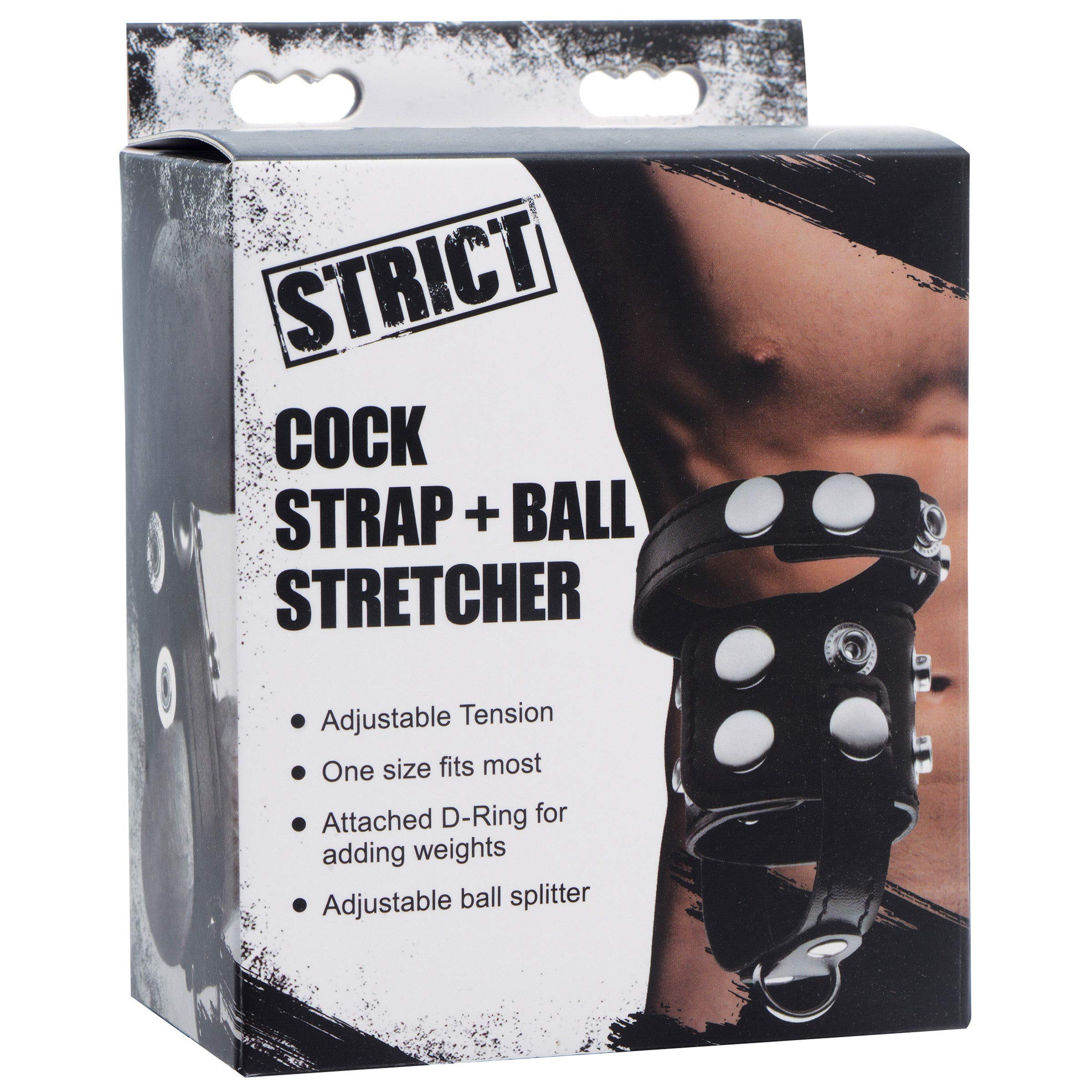 STRICT Cock Strap and Ball Stretcher - Black