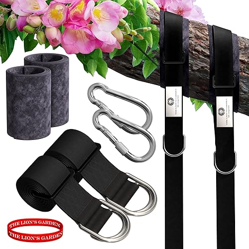 Miniatura 9 de Paquete de 2 correas para colgar columpios de árbol, correas ajustables de 5 a 10 pies para colgar columpios, resistentes y resistentes a la