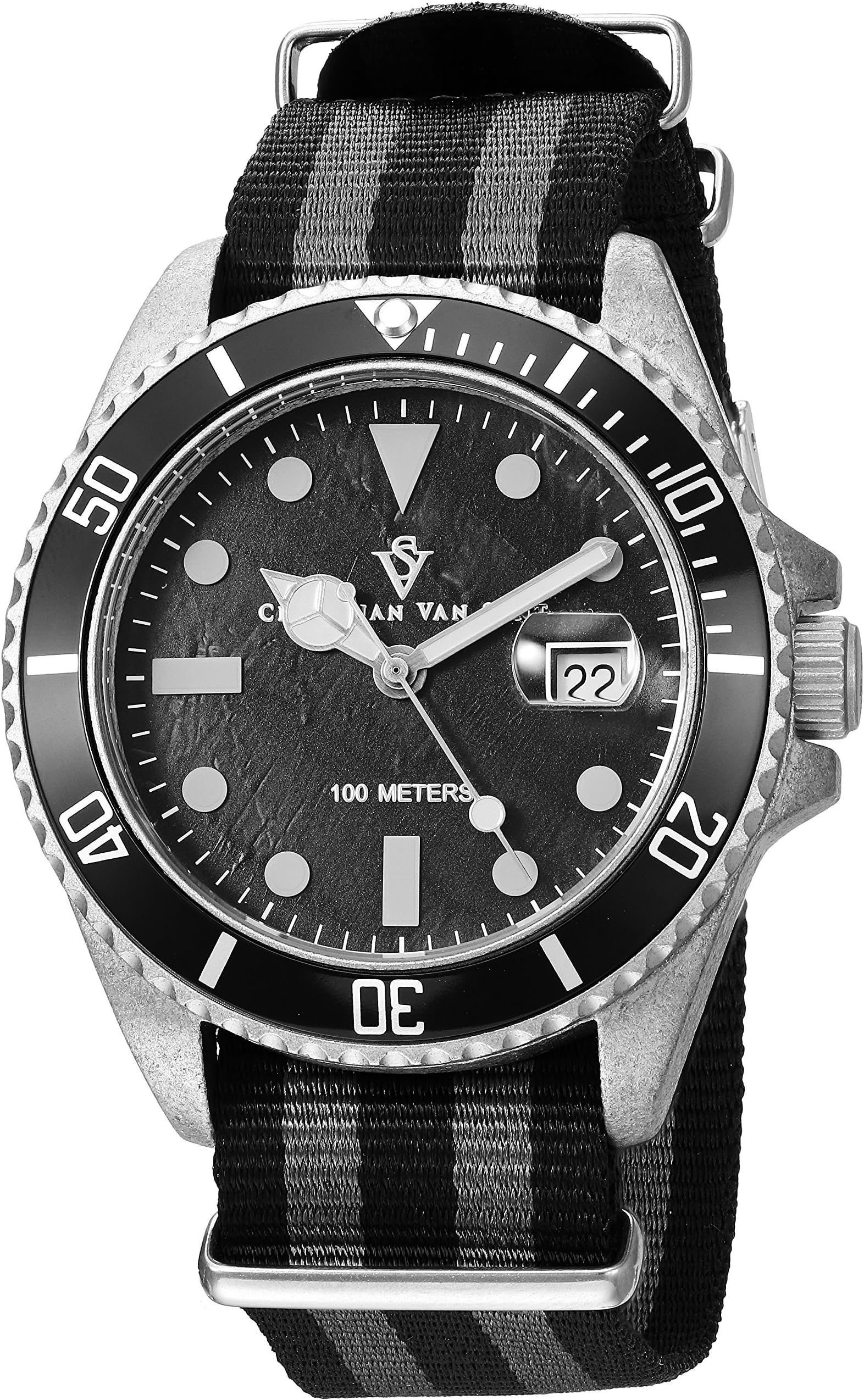 Christian Van Sant Men's CV5100NBB Montego Vintage Analog Display Quartz Two Tone Watch
