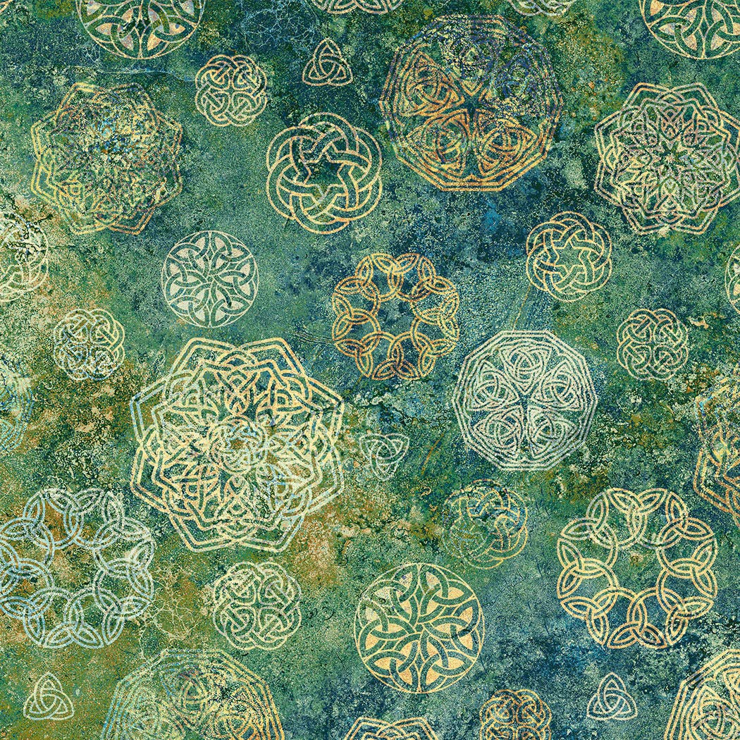 Stonehenge Solstice by Deborah Edwards & Linda Ludovico from Northcott 100% Cotton Quilt Fabric 39431 68 Teal