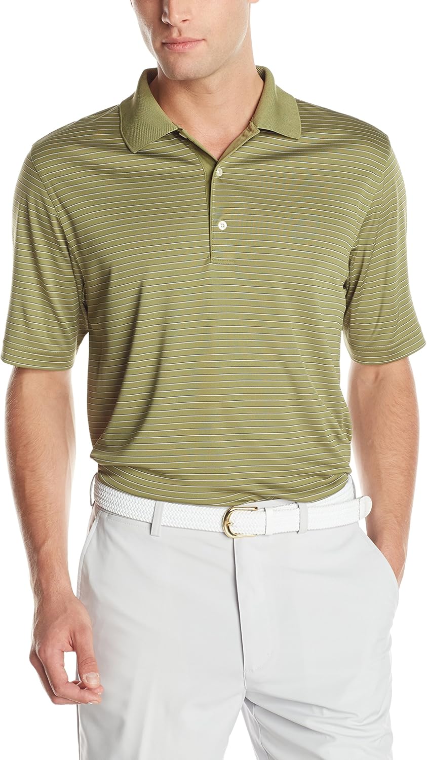 Greg Norman Collection Men's ML 75 Fine Stripe Polo