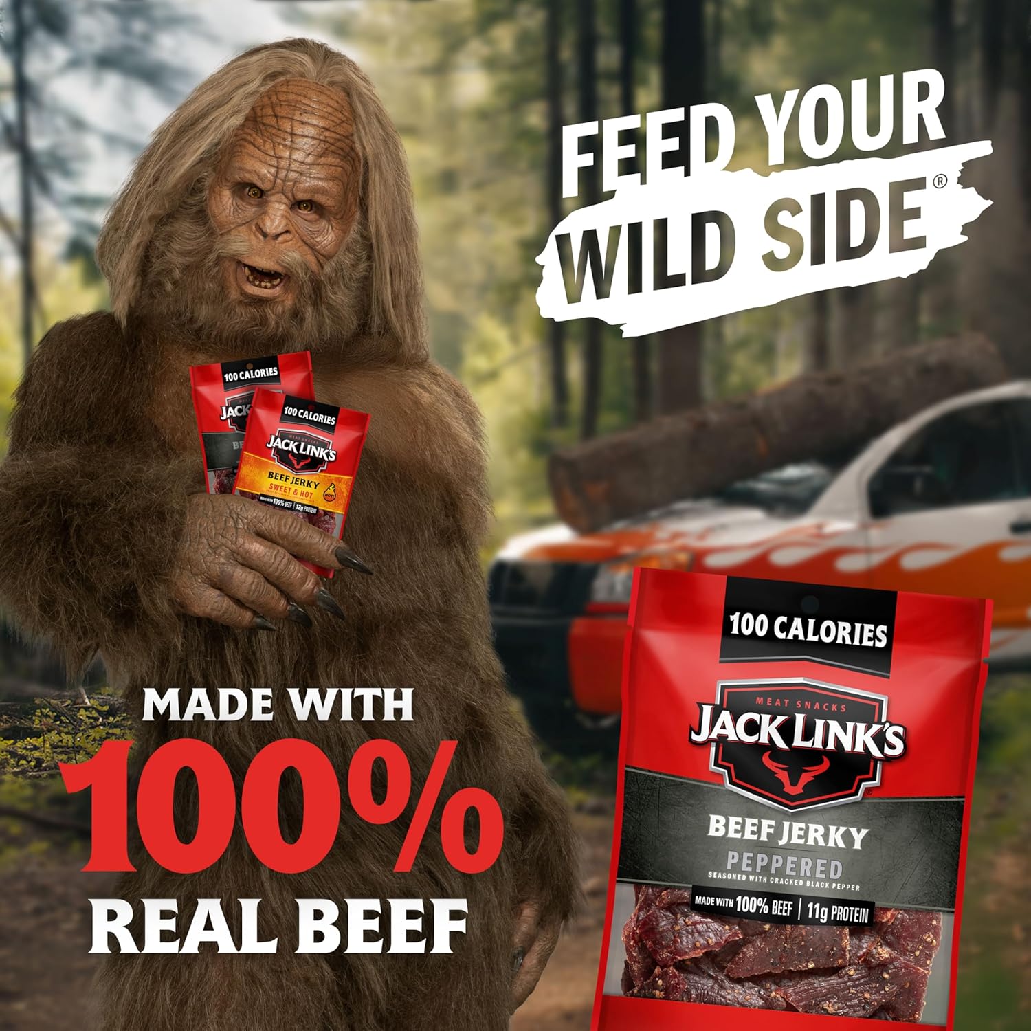 Jack Link's Spicy Beef Jerky Gift Basket Variety Pack - Includes Jerky, Meat & Cheese Combos, and Beef Steaks, Great Gift for Men, Perfect Hunting Trip Snacks, 15-Piece Assorted Spicy Meat Snack Pack