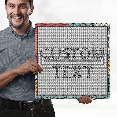 Miniatura 25 de My Sign Center - Letrero personalizado, 11 colores de fuente, 13 estilos de fuente, 4 opciones de agujero, 22 tamaños, 8 x 32 pulgadas, sin óxido,