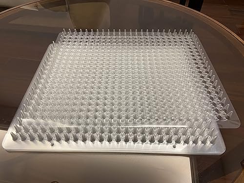 Miniatura 7 de Paquete de 8 tapetes repelentes de gatos para exteriores e interiores para gatos y perros, tapetes de plástico con púas, 16 x 13 pulgadas