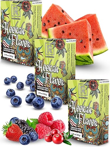 M. ROSENFELD Juego de sabores de shisha de cachimba 3 x 1.75 oz (50 g) Sabores de cachimba para tu tazón de cachimba (arándano - sandía - bayas