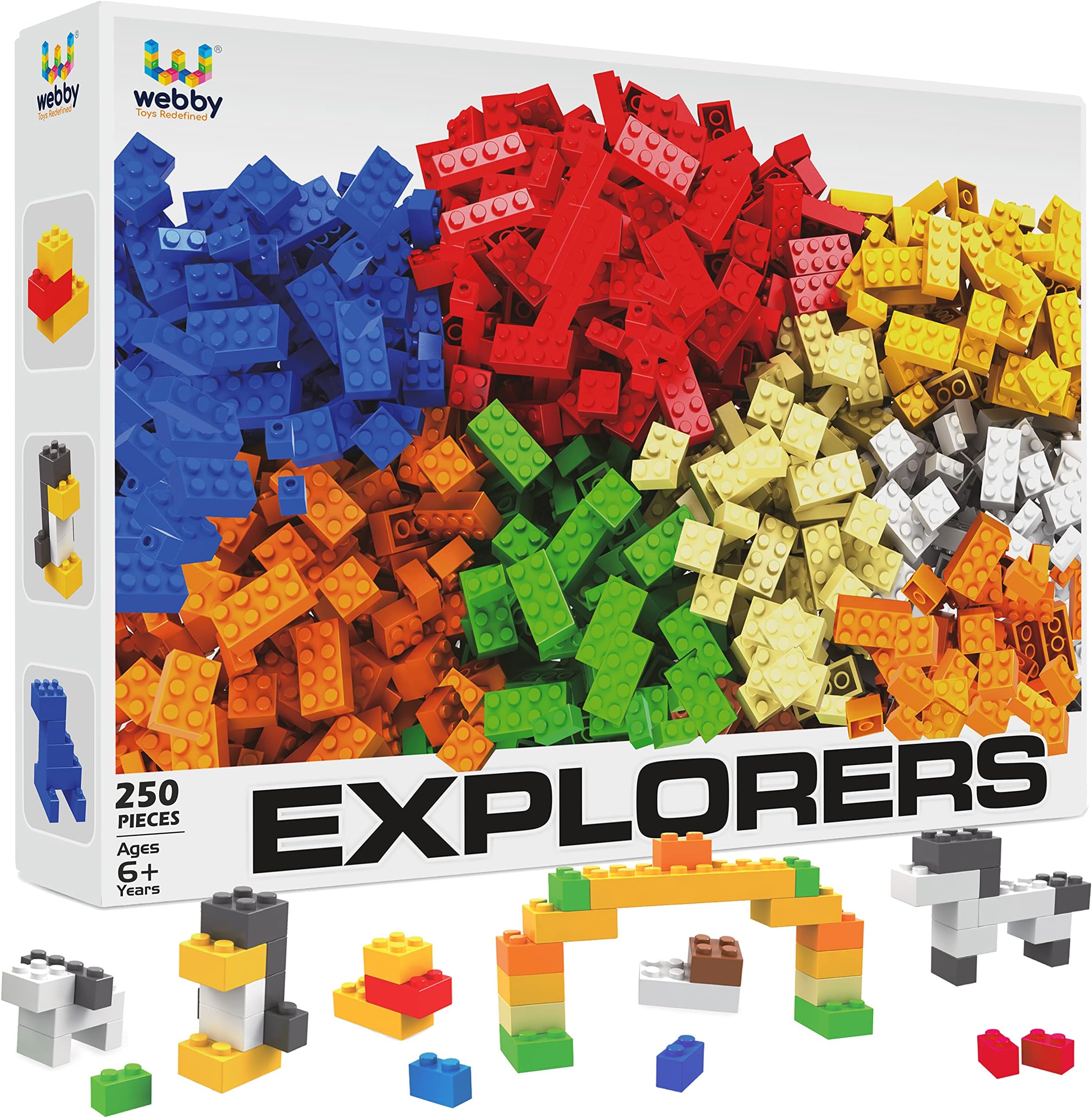 Kids ABS Building Blocks | Self Imagine Construction Set for 6+ Years Kid | Multicolour (250 Pieces)