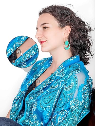 Miniatura 4 de Jetec 12 piezas de clip para la espalda de vestido, camisa vintage, clips de cincha para suéter, cárdigan, chal, clips para mujeres y niñas