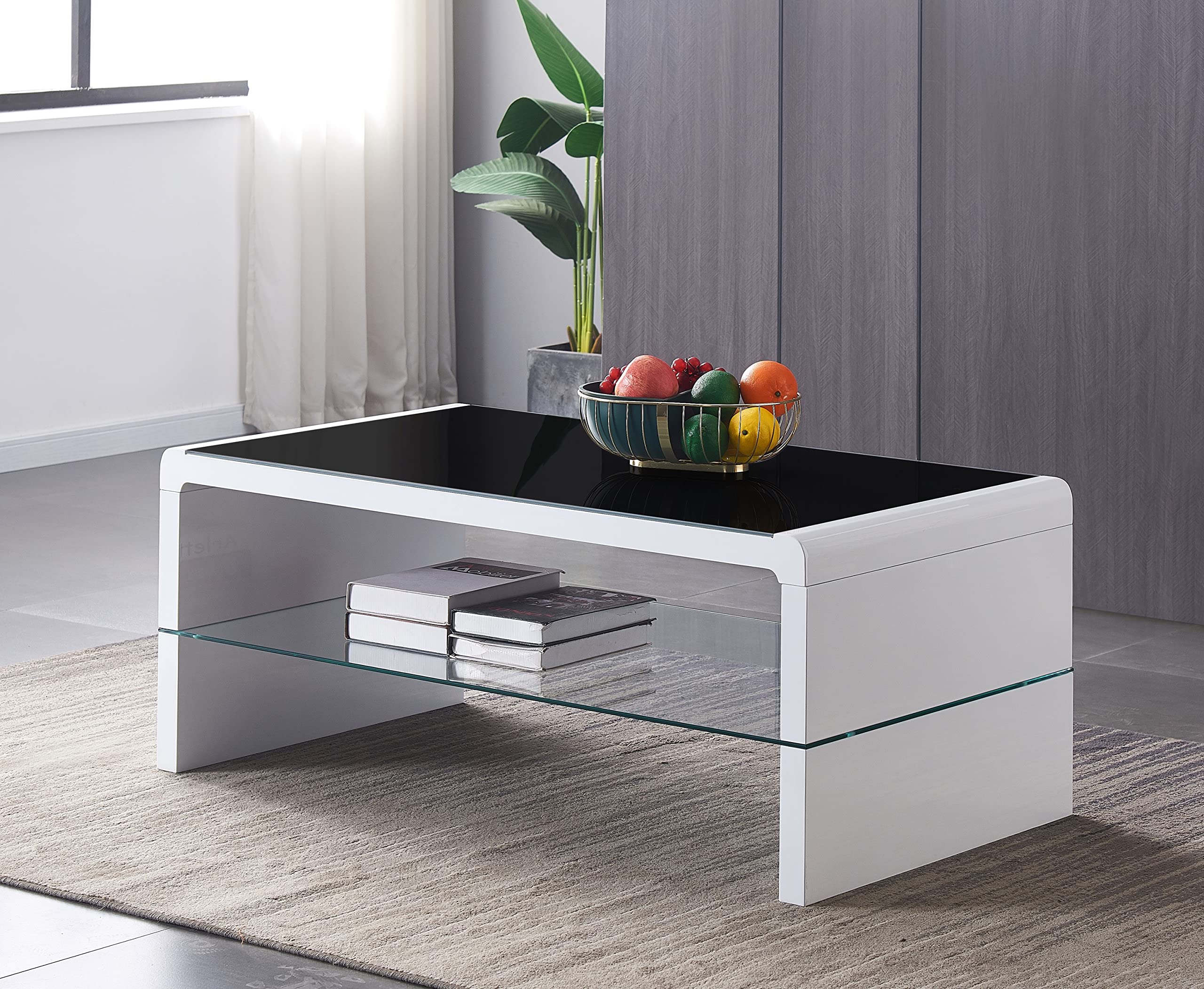 Large Black And White Coffee Table Orxva Galaxy Modern Simple Oval — free download