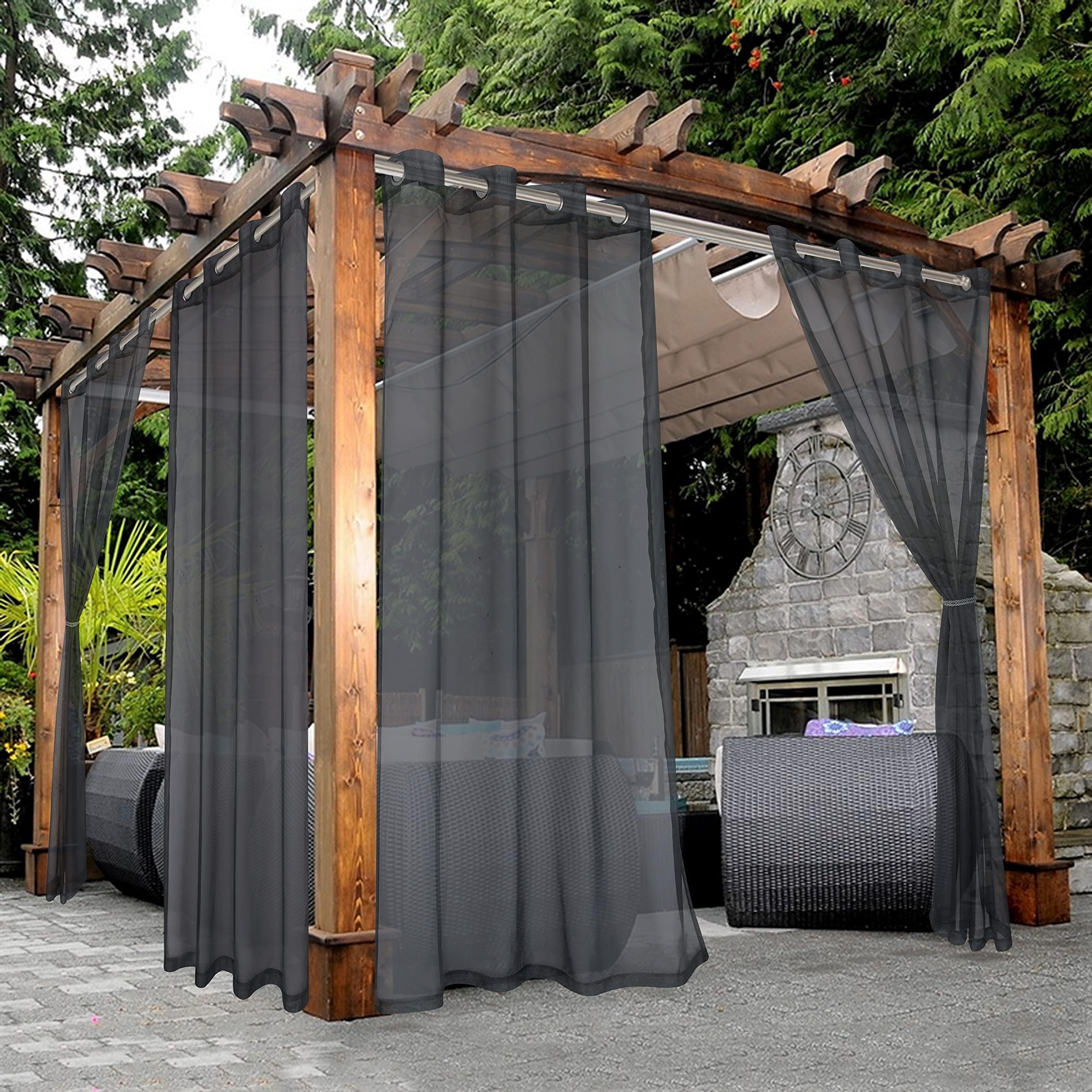 Bonzer Outdoor Sheer Curtains