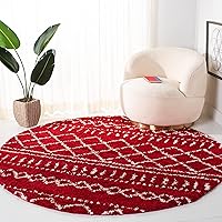 Vista 59 de SAFAVIEH Alfombra 9x12 - Colección Arizona Shag - Grande - Marfil y Beige, Diseño Marroquí Boho, No Desprende Pelo y Fácil de Limpiar, Ideal