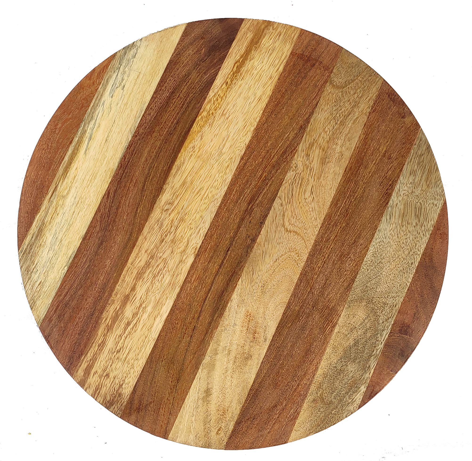 Deconoor Lazy Susan Turntable Organizer for Kitchen, Pantry, Cabinet, Dining Table, Refrigerator, Countertop Made of Mango & Acacia Wood Pattern, Storage Food Bin Container, Revolving rack, 13.5"