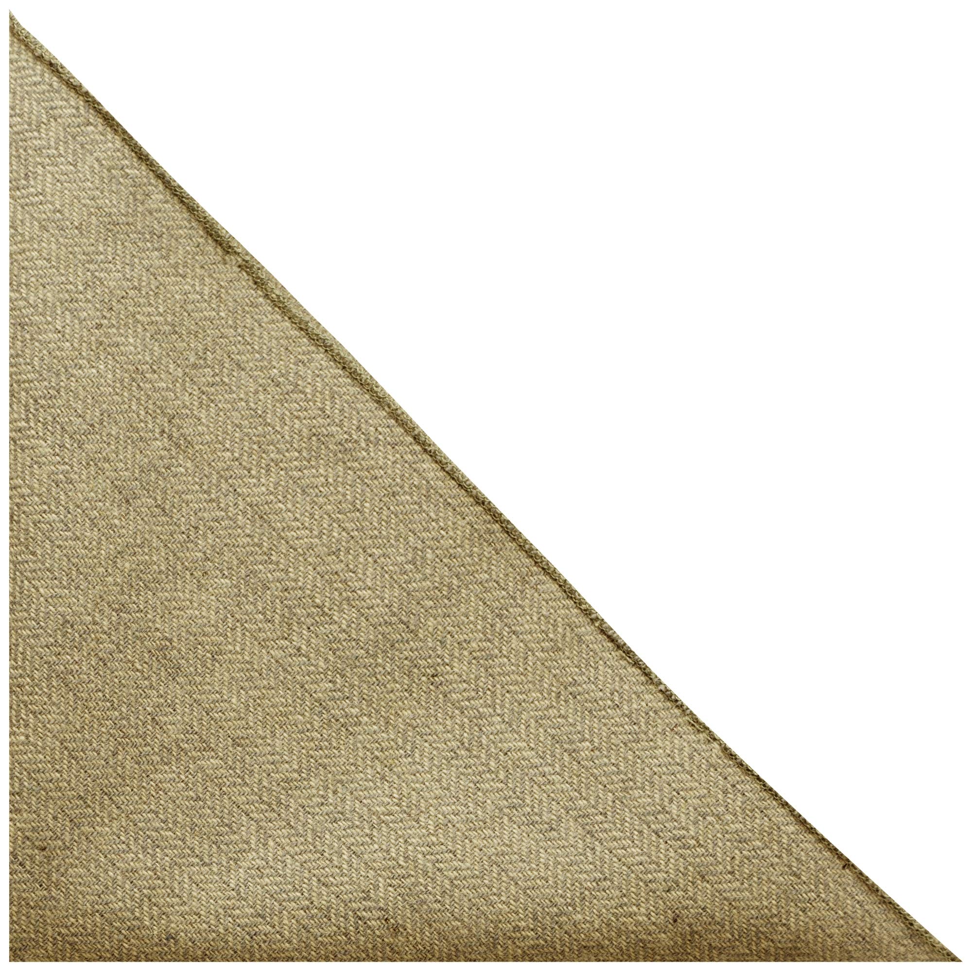 King & Priory Golden Yellow Herringbone Pocket Square, Handkerchief
