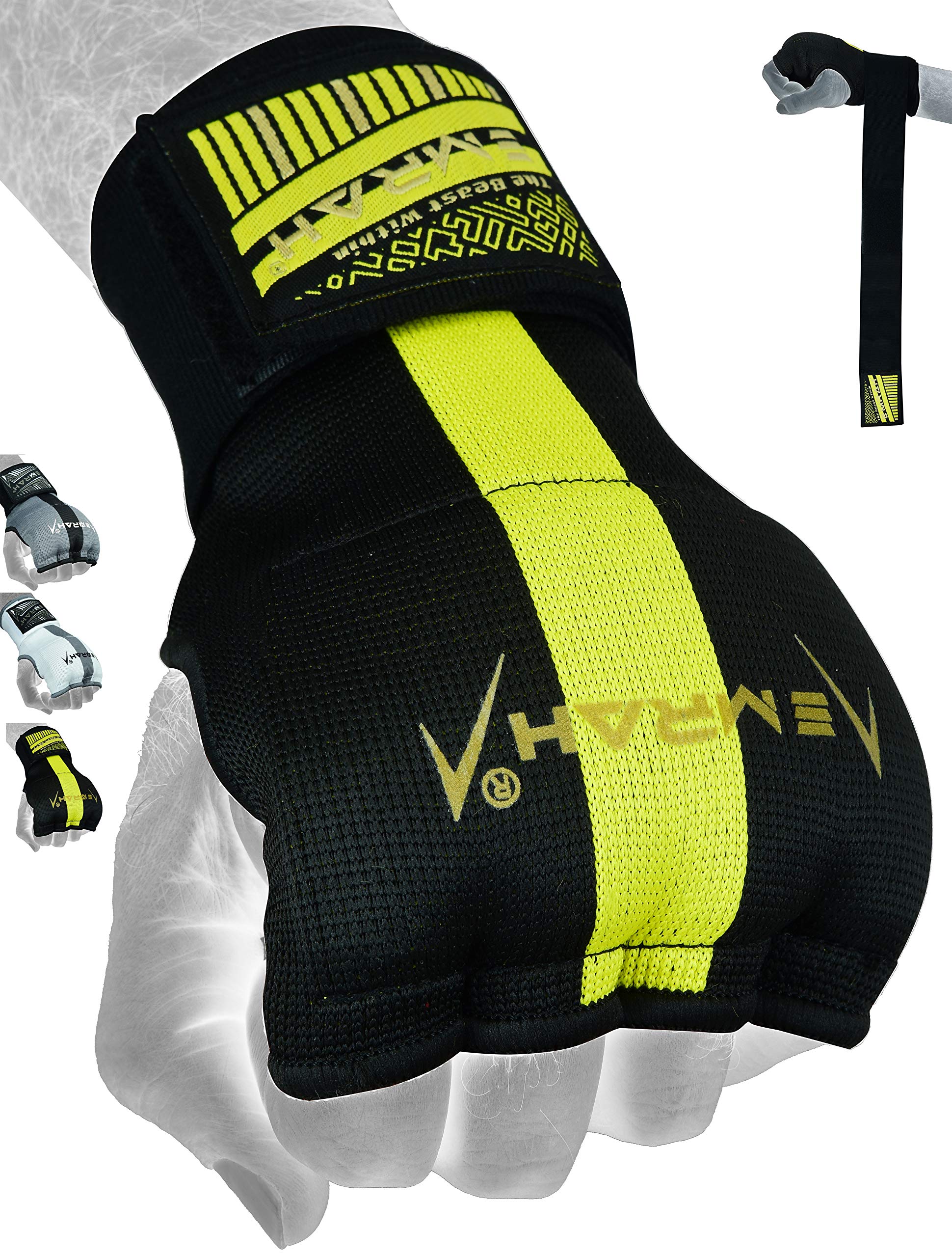 EMRAH E2.0 Boxing Hand Wraps | Pro Grip Inner Gloves | Knuckle Hand Wrist Support Protector | Martial Arts Training, Fist Gel Wraps, MMA, Muay Thai, Kickboxing Mitts Bandages
