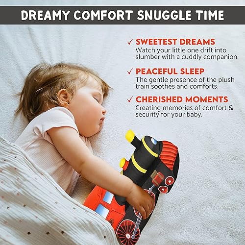 Miniatura 3 de Tren de felpa de 11 pulgadas, adorable almohada de relleno de tren, ideal para regalos o premios de juegos, perfecta para acurrucarse o añadir a la