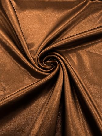 Crepe Back Satin Bridal Fabric Draper/Prom/Wedding/58" Inches Wide Japan Quality Mocha, 6 Yards