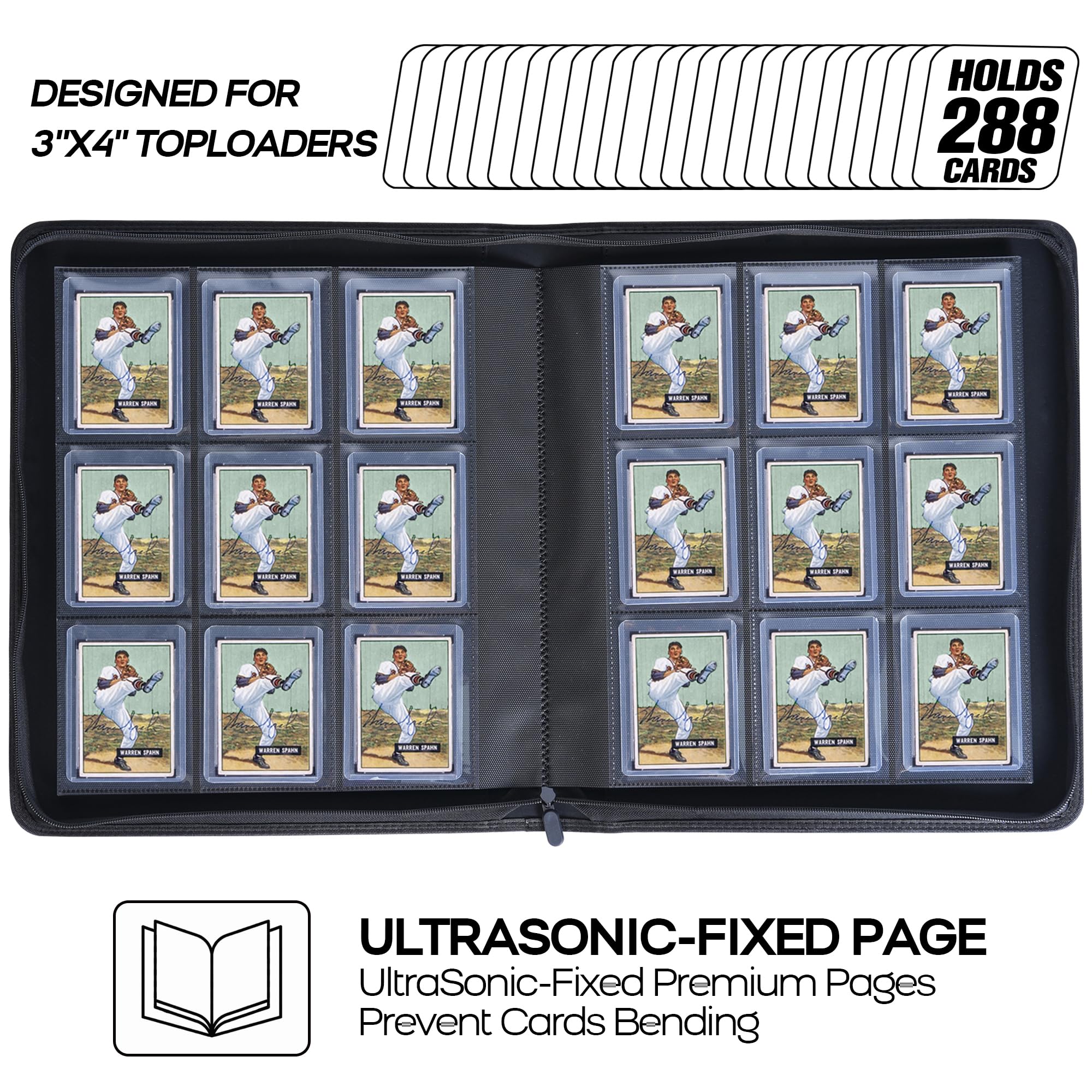 Amazon.com: Toploader Binder, Holds 288 Top Loaders - 9