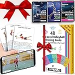 OVANTO Volleyball Training Equipment Aid Cards, Solo Volleyball Rebounder Drills for Kids & Adults to Practice Anywhere.Volleyball Stuff Cards to Masterfully Set, Pass, Serve, Spike & Block