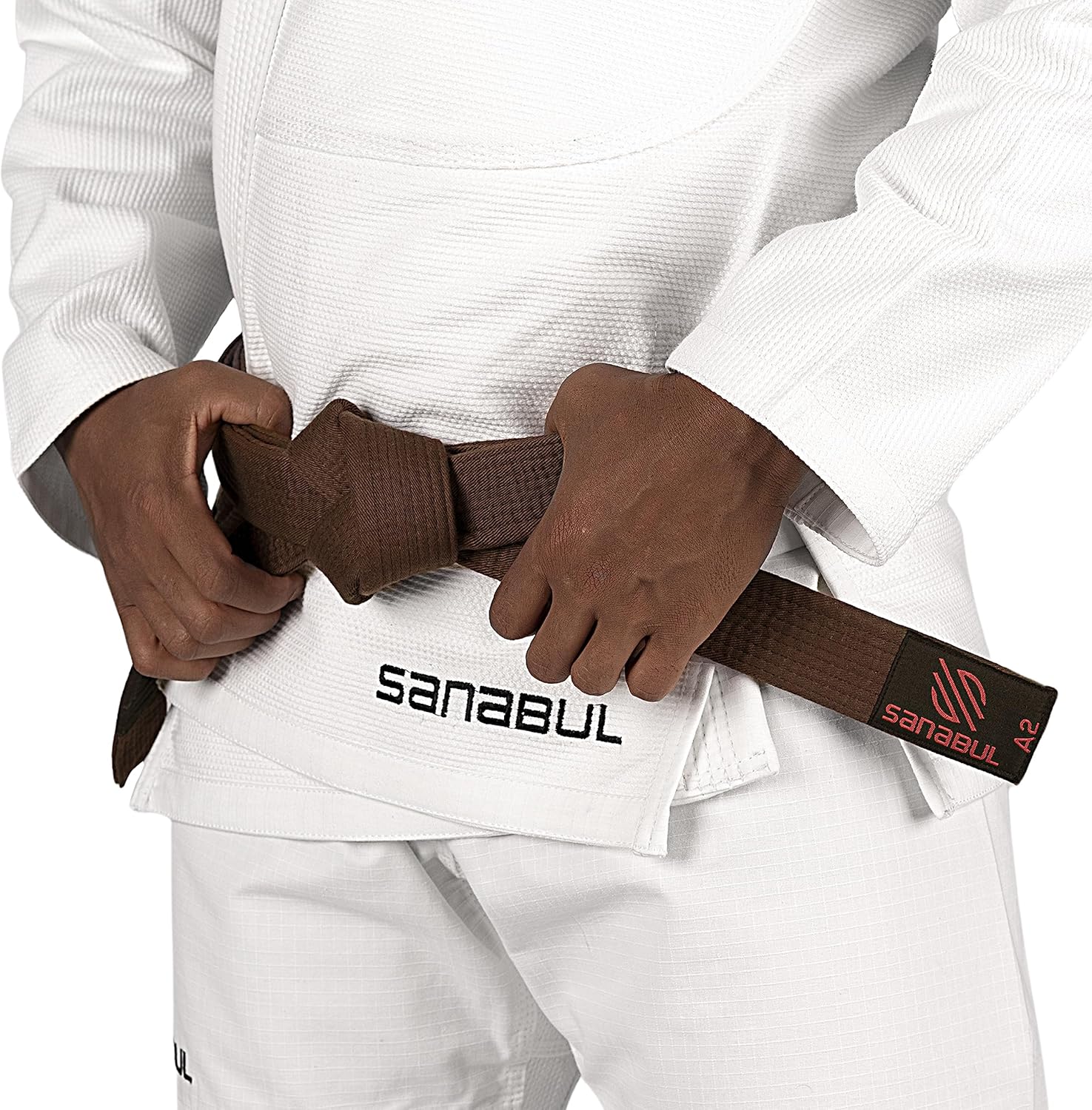 Sanabul BJJ Belt for Men & Women - Brazilian Jiu Jitsu With Ranking Stripes Sleeve Bar - Kids Gi Belt - Image 3