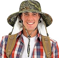 Vista 1 de Catalonia Sombrero de sol para hombre, sombrero de ala ancha para exteriores con solapa para el cuello, para pesca, senderismo, safari, jardinería